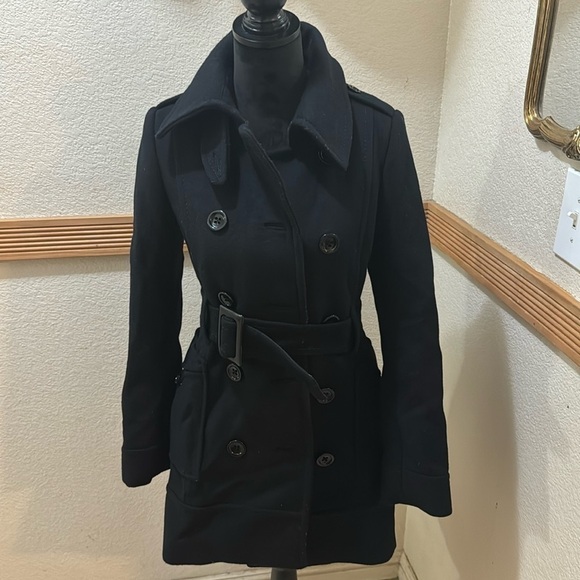 H&M Jackets & Blazers - H&M black double breasted trench coat size 4!!!